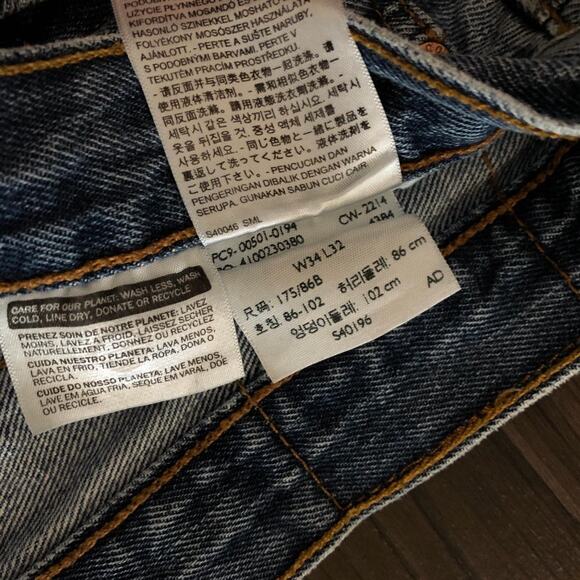 Men’s Distressed Painted Riders Denim Jeans Size: 34x32 - Picture 6 of 6